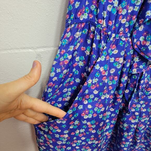 Rebecca Taylor Blue Floral Silk Dress - Picture 4 of 11